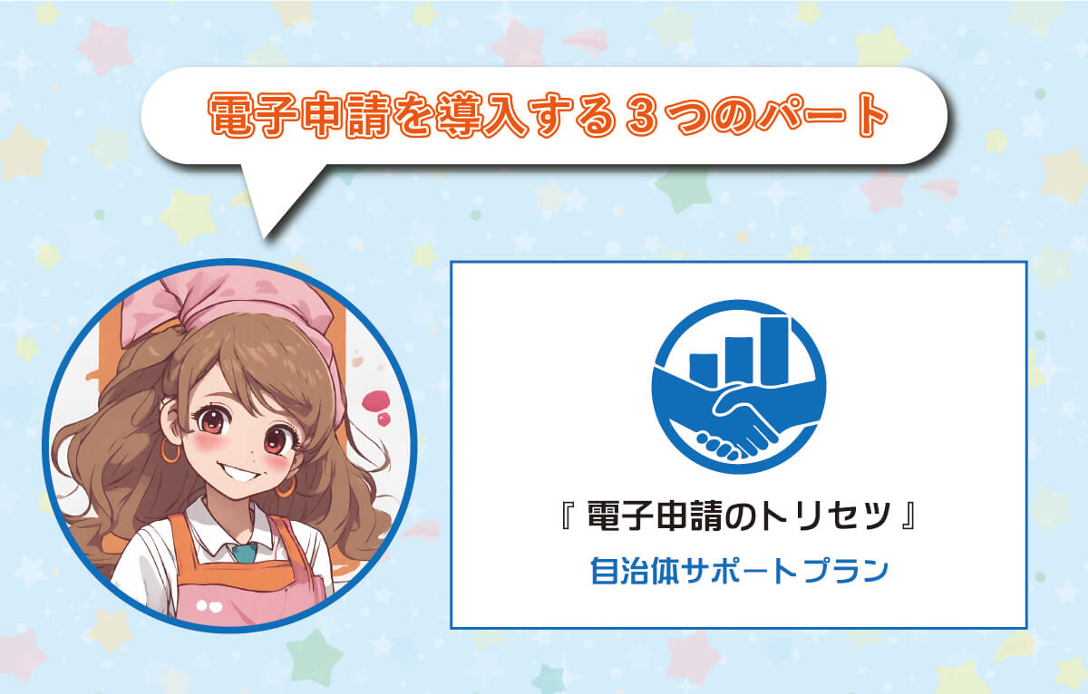 電子申請のトリセツ　自治体サポートプラン　ビジュアル