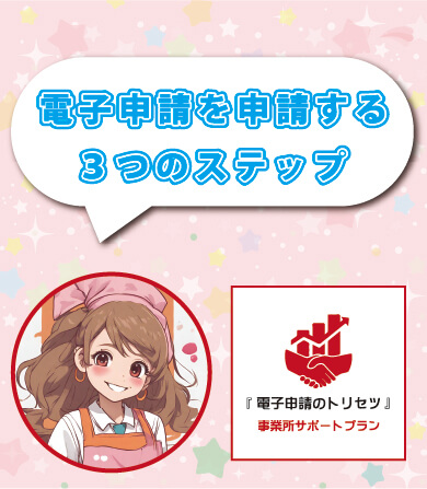 電子申請　事業所サポートプラン　ビジュアル