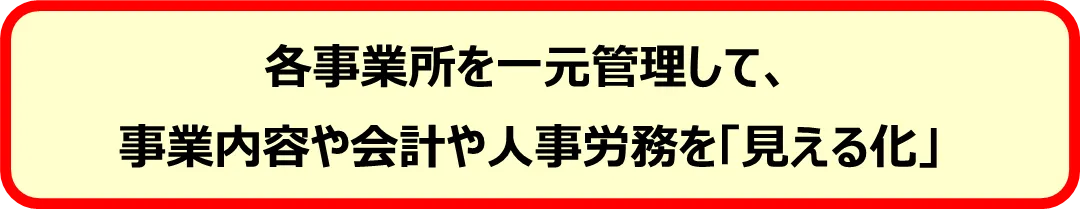 各事業所を一元管理して