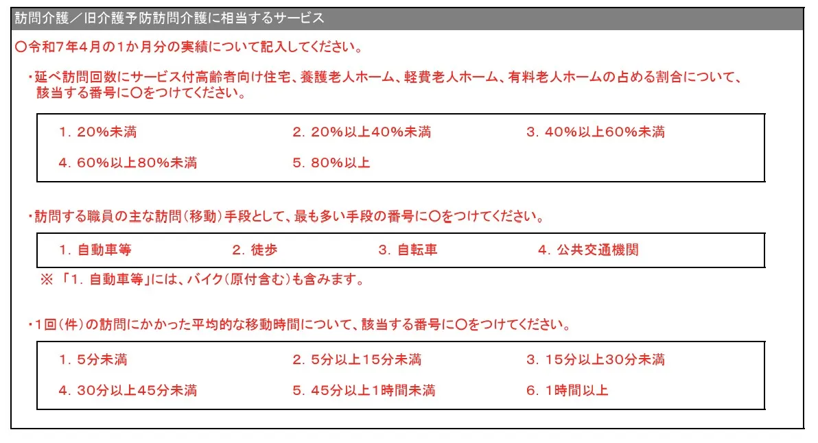 調査票（案）訪問状況