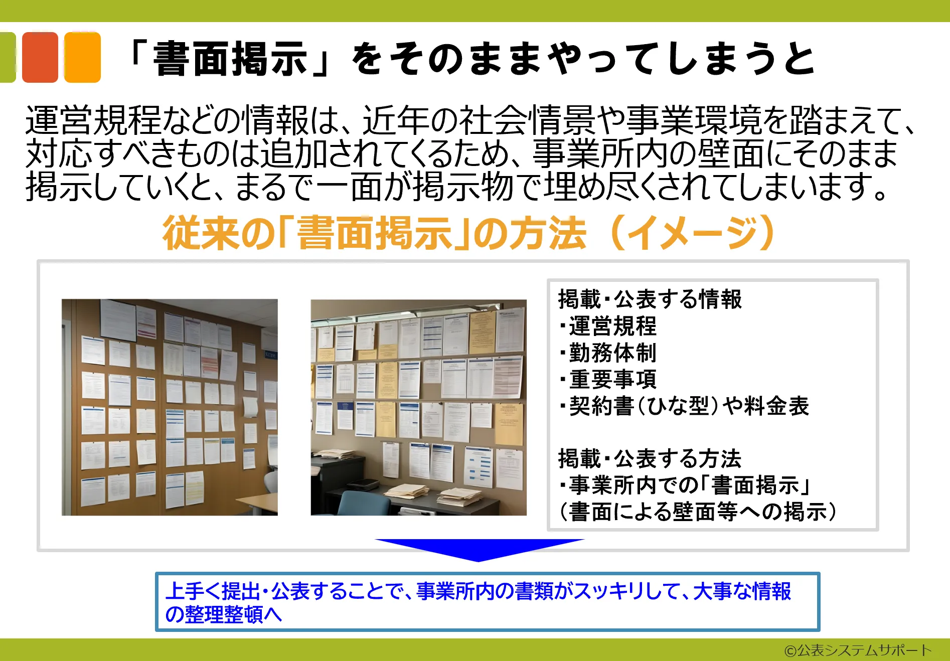 ステップ２：事業所内での書面掲示2-1