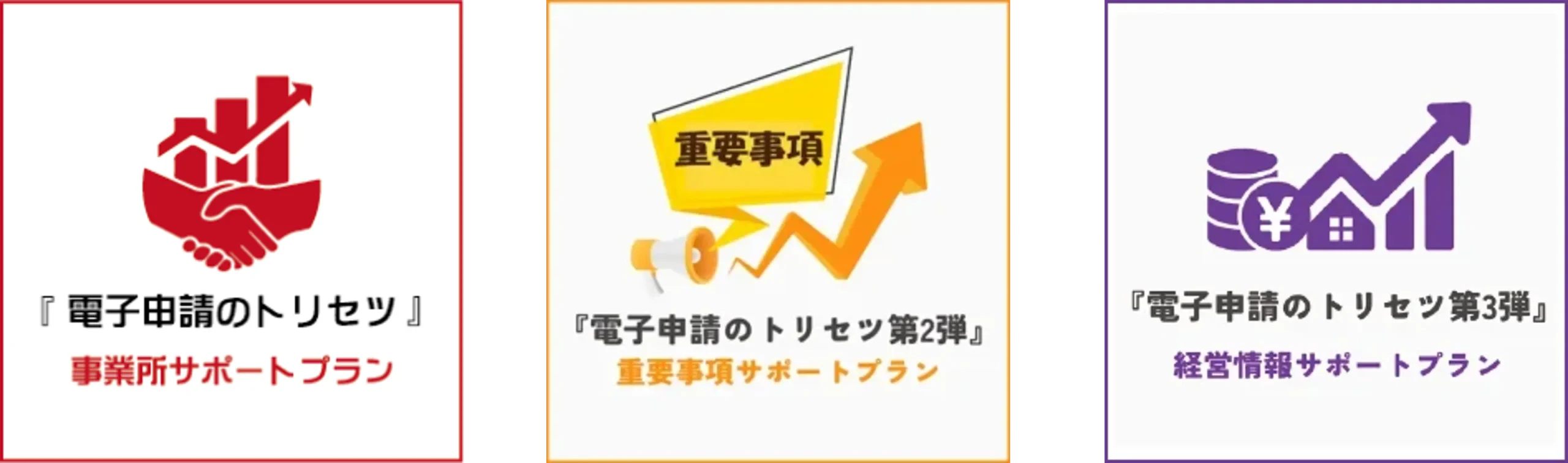 「電子申請のトリセツ」３つのサポートプラン