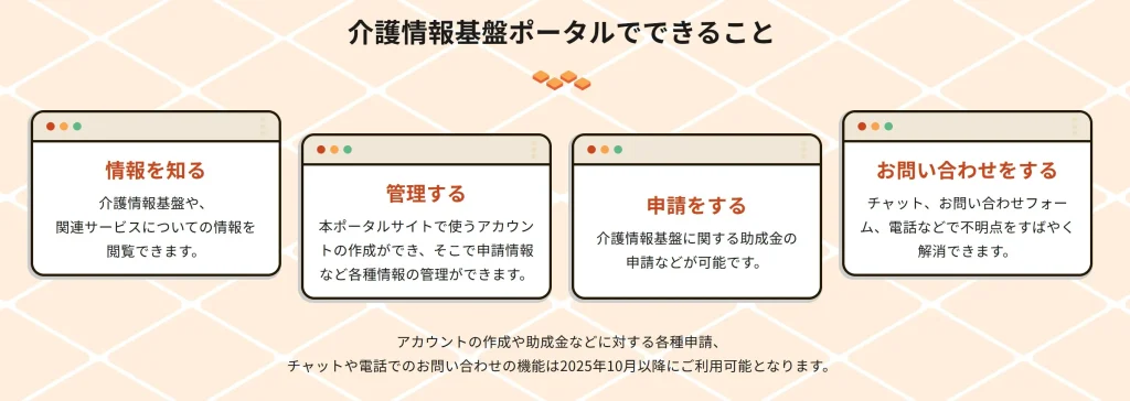 介護情報基盤ポータルでできること