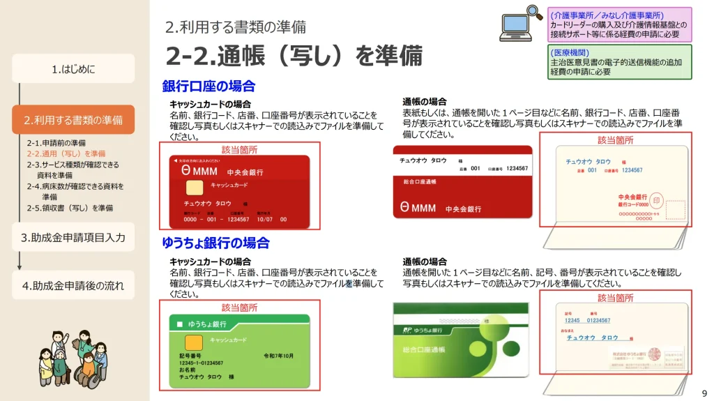 2-2.通帳（写し）を準備
