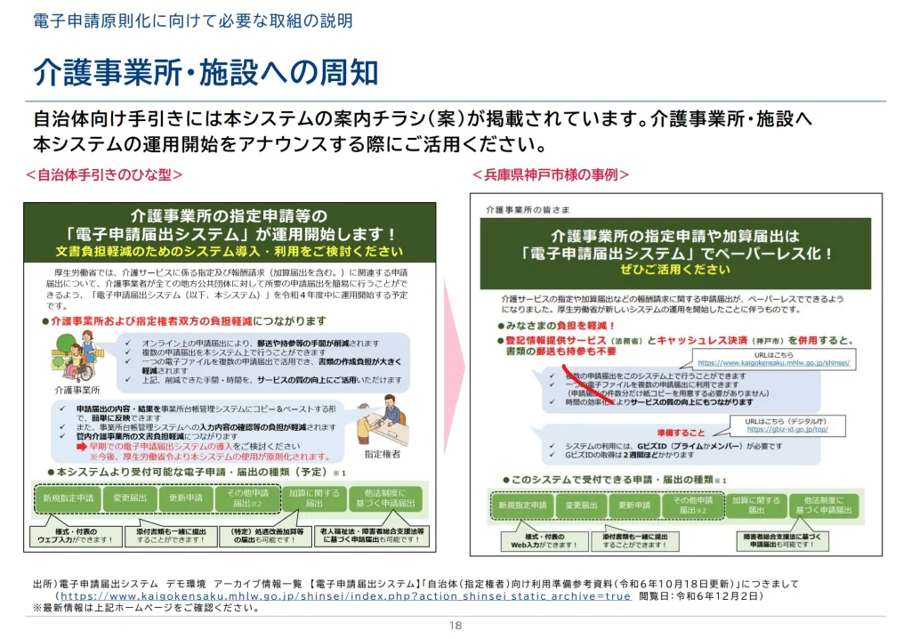 介護事業所・施設への周知2