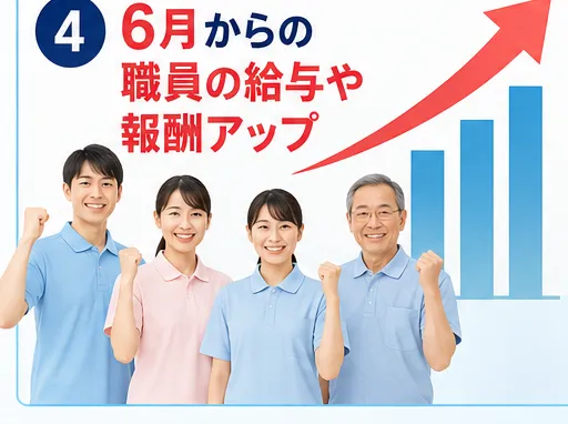 6月からの職員の給与や報酬アッ