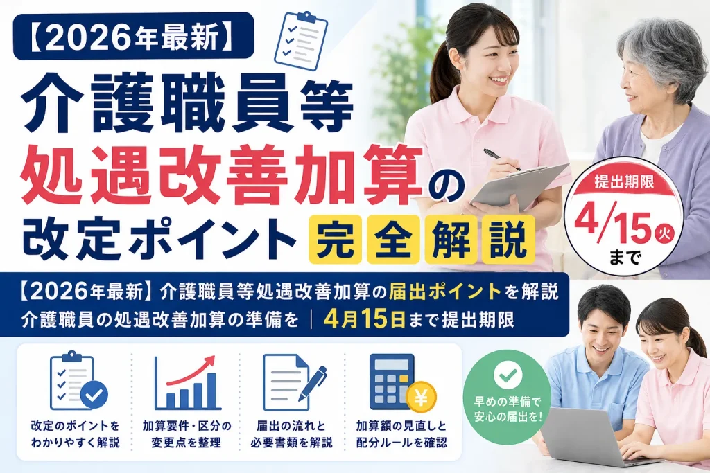 介護職員等処遇改善加算の改定ポイント完全解説
