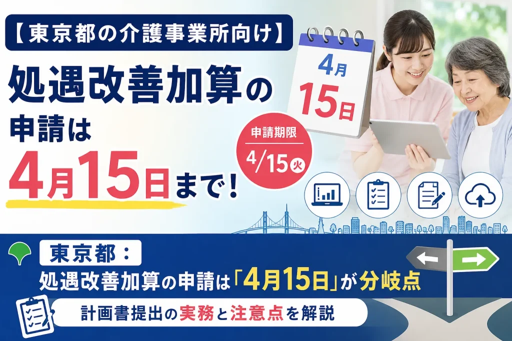 処遇改善加算の申請は4月15日まで